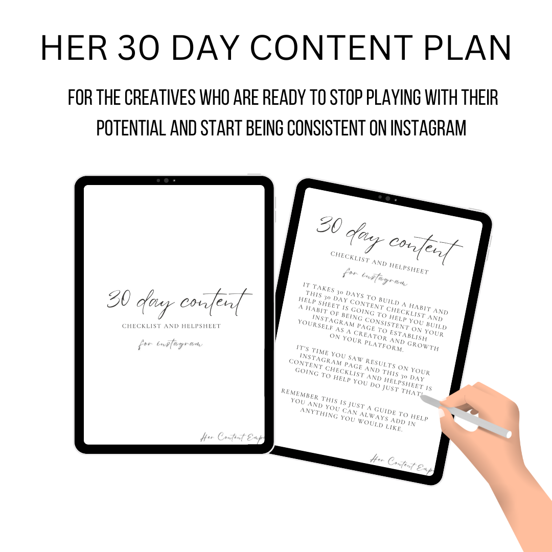 Her 30 Day Content Plan