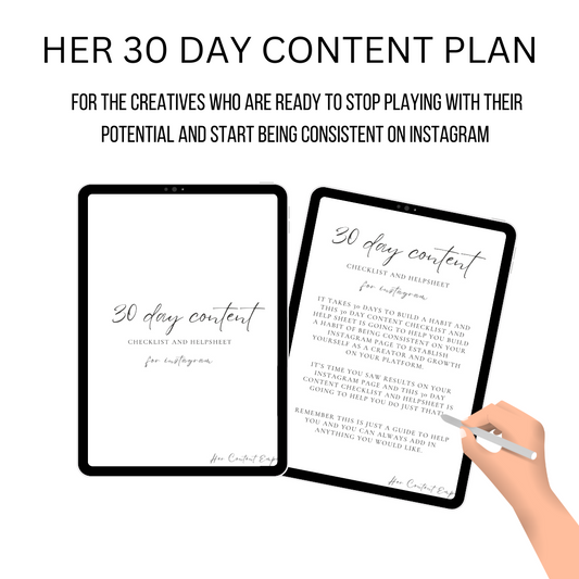 Her 30 Day Content Plan